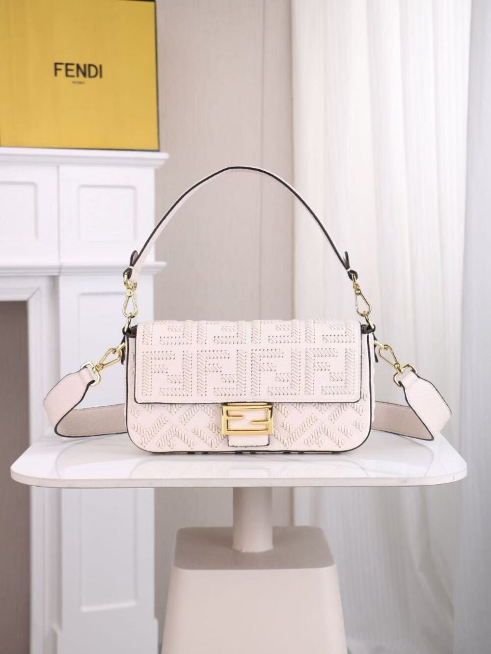 Fendi Baguette Sakura Pink Bag Shoulder Bag
